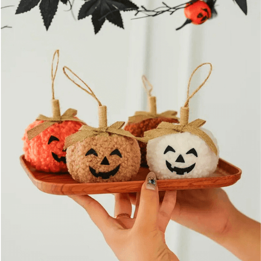 Whimsy Handcrafted Halloween Pumpkin Puff Charms