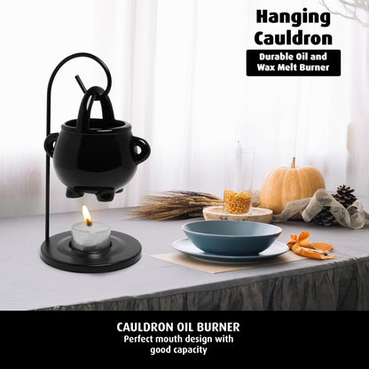 Spooky Halloween Black Warmer Pot