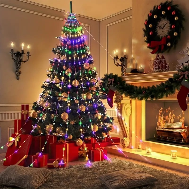 🎅🔥8 Modes 100-300 Christmas LED Firefly Twinkle String Lights