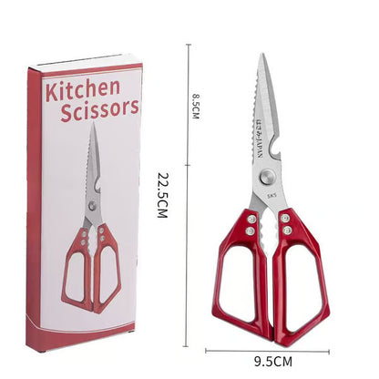 🥩All-Purpose Stainless Steel Kitchen Scissors – Heavy Duty Cooking Shears for Meat, Poultry, and More