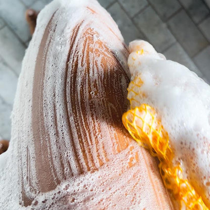 48% OFF 🔥✨ Exfoliating Net Sponge(with Lemon Turmeric & Kojic Acid Brighetning Soap )