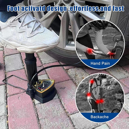 🎁49% OFF🔥Bike Pump | Foot-Operated Cycle Pump with Pressure Gauge🚴‍♂️