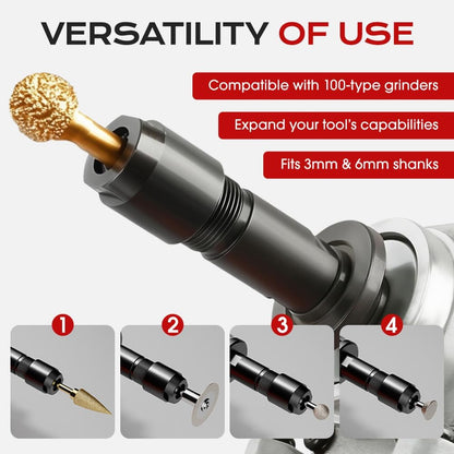 🔥3MM & 6MM (1/8" & 1/4") Angle Grinder to Straight Grinder Adapter