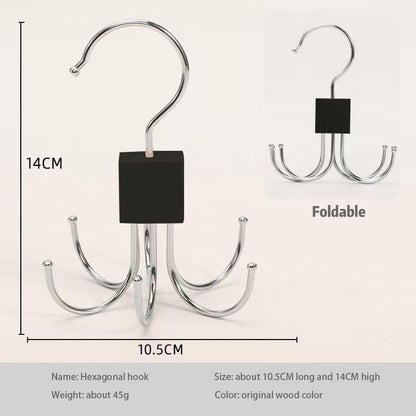 🏆Flash Sale⚡ 50K+ SOLD! Almo360° Rotating 6-Claw Multi-Function Hook – Space-Saving Hanger for Clothes, Hats, Scarves, Belts & More