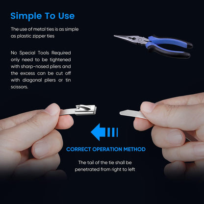 🔩304 Stainless Steel Cable Ties: Heavy-Duty, Secure & Weatherproof for Industrial & Outdoor Use