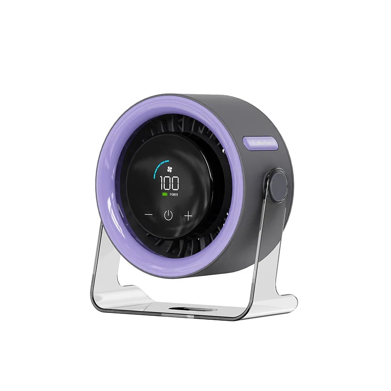 Coolhill fan Desktop Fan, Turbo Table Fan for office, 100-Speed Digital Display, Low Noise,Rechargeable Battery