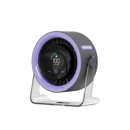 Coolhill fan Desktop Fan, Turbo Table Fan for office, 100-Speed Digital Display, Low Noise,Rechargeable Battery