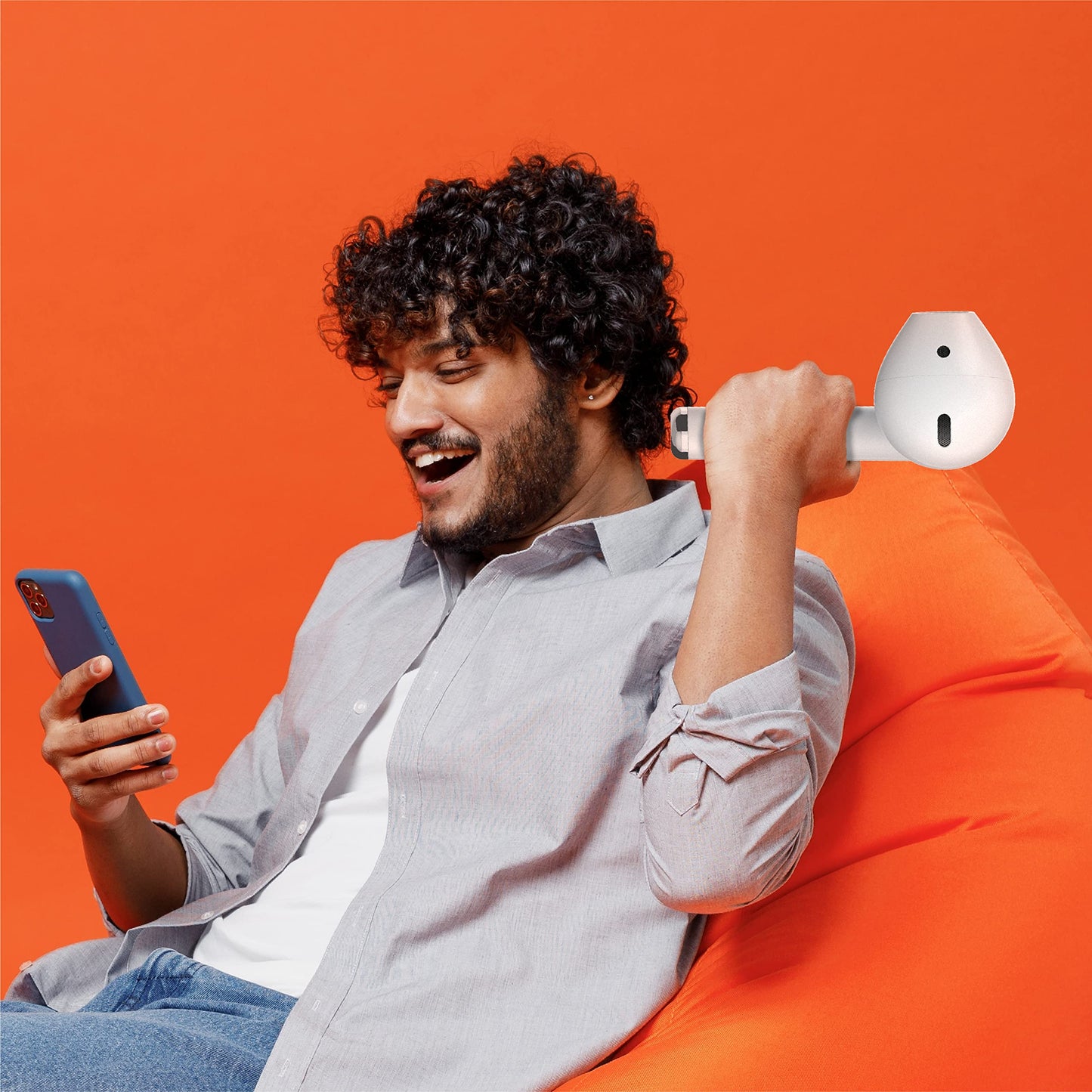 Portable Earbud-Shaped Bluetooth Speaker