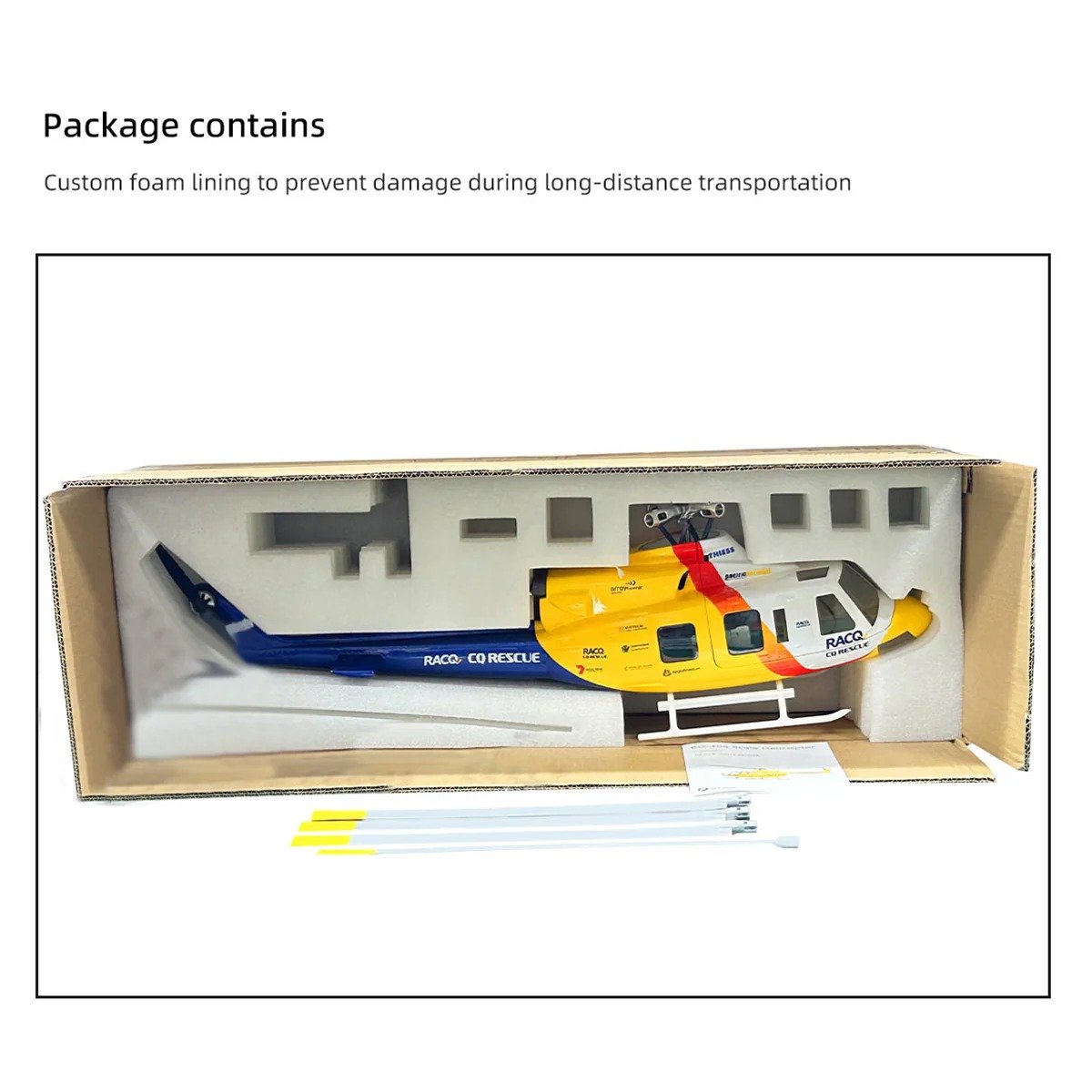 FLYWING BELL-412 V4 470-Class RC Military Helicopter – 2.4G 6CH