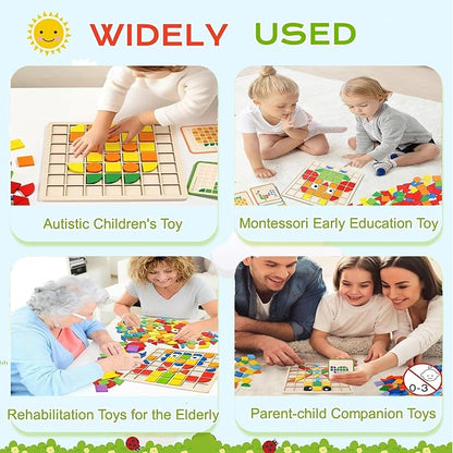 🔥Colorful Wooden 3D Animal Puzzle Toy