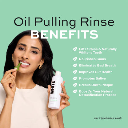 Spearmint Oil Pulling Rinse —Natural Oral Cleanse & Teeth Whitener