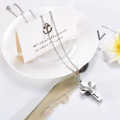 Cremation Jewelry for Ashes – Cross Urn Necklace Pendant ⚱️✝️