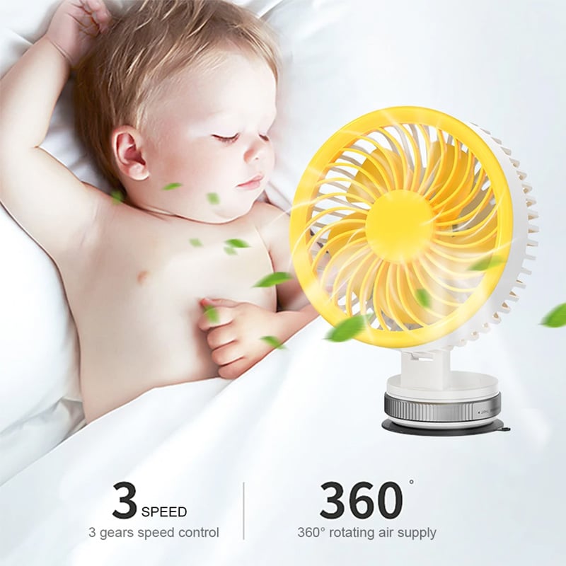 🔥2025 Upgraded Rechargeable Suction Cup Fan