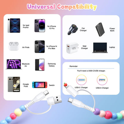 🎁BUY 1 GET 1 FREE🔥4-in-1 Beaded Charging Cord&fast charging cable 66W