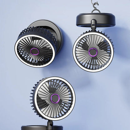 💥Hot Sale💥 4-in-1 Portable Folding Fan with Light