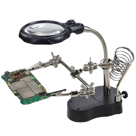 🔍 Adjustable LED Magnifying Glass Soldering Station – Hands-Free Precision Made Easy! 💡