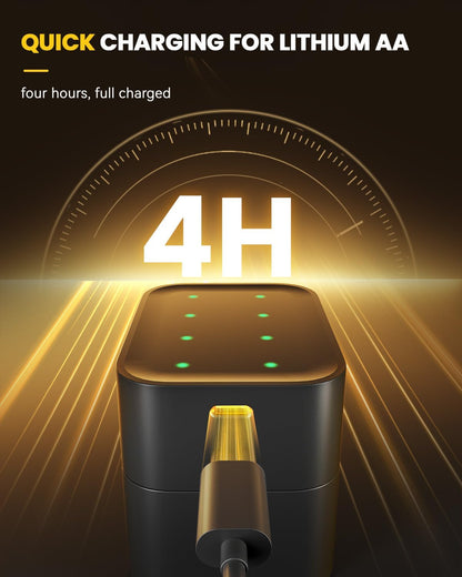 🏆Flash Sale⚡ 50K+ SOLD! Almost Gone-💥🎁 🔋Charging Compartment - Rechargeable Aa/Aaa Lithium Battery