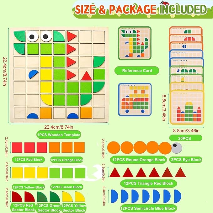 🔥Colorful Wooden 3D Animal Puzzle Toy