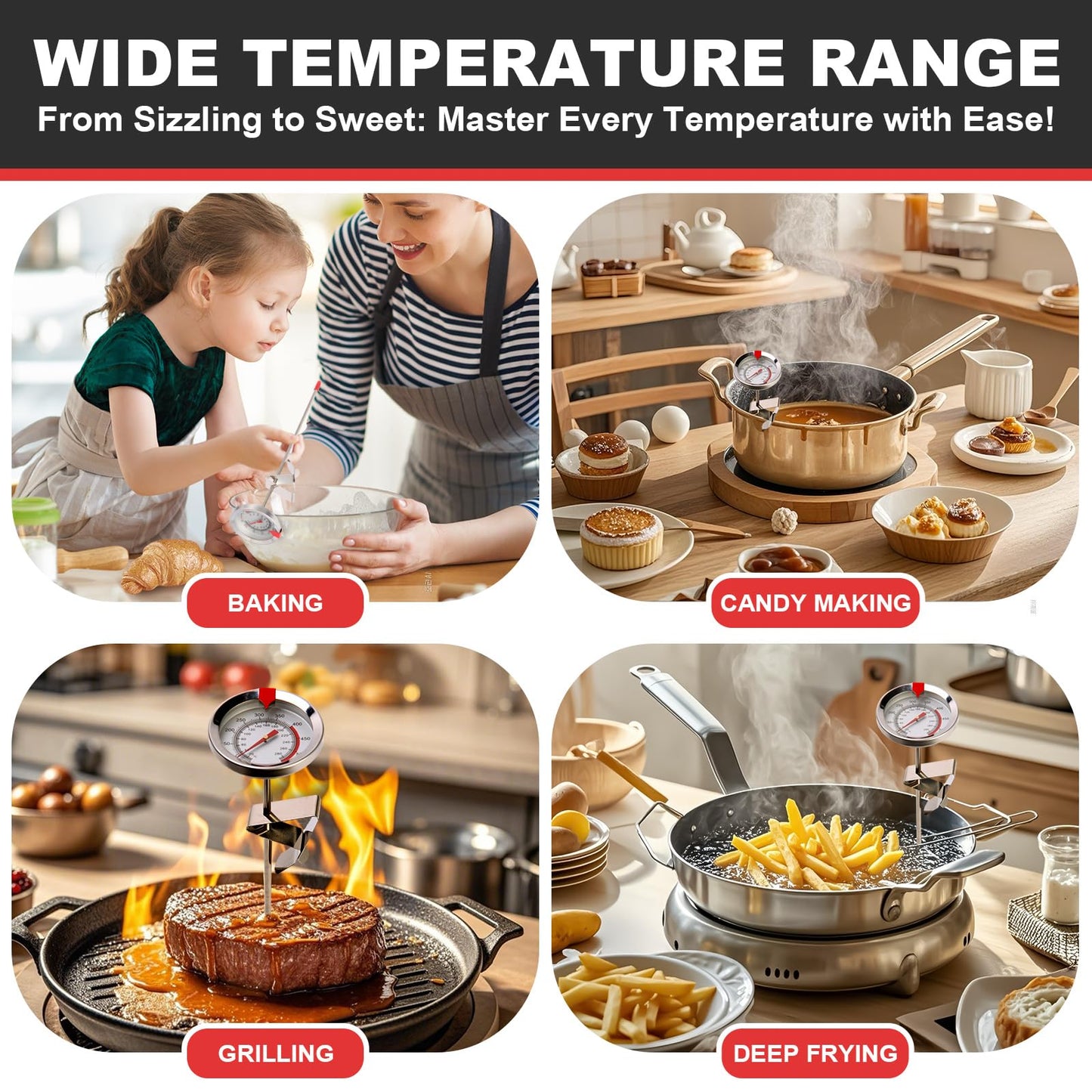 🥘🔥 Deep Fry Thermometer with Pot Clip