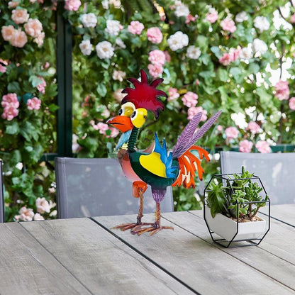 Metal-rooster Outdoor Statue