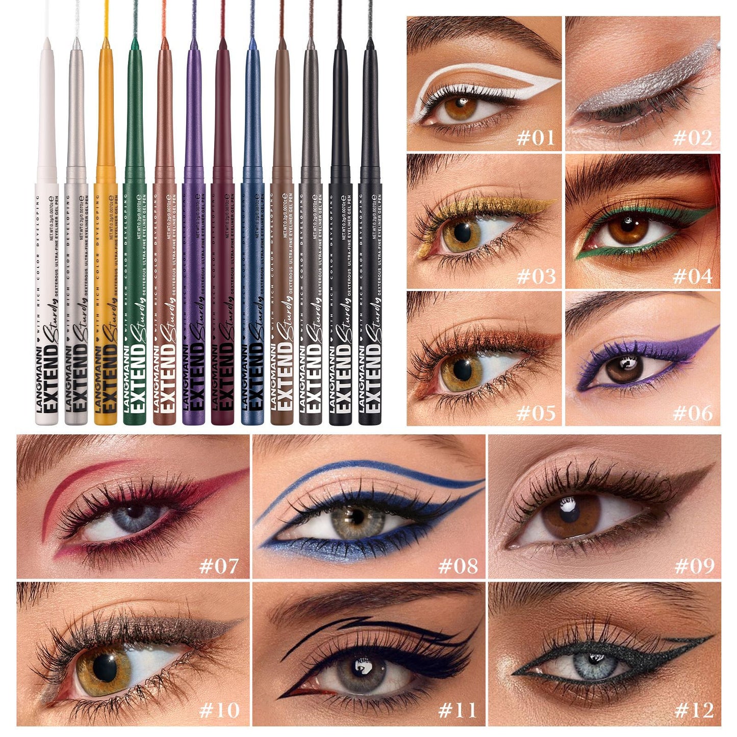 Pearlescent eyeliner gel pencil