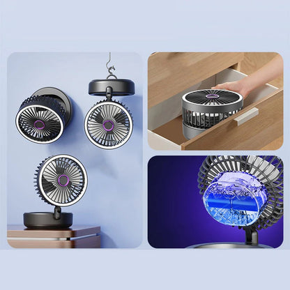 💥Hot Sale💥 4-in-1 Portable Folding Fan with Light