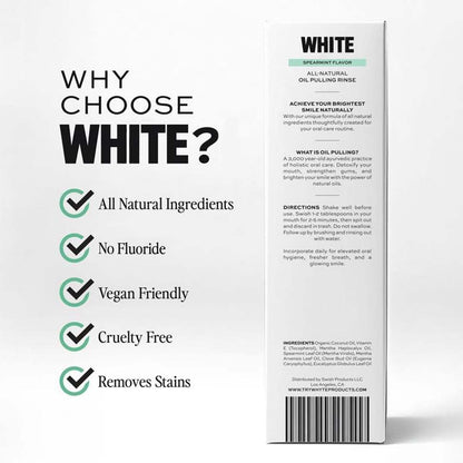 Spearmint Oil Pulling Rinse —Natural Oral Cleanse & Teeth Whitener