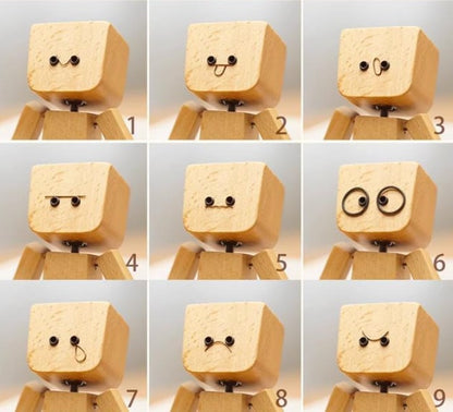 🔥Last Day Discount 49% Off🔥Charming Little Wooden Figure That Sways with 12PCS Magnetic Expressions