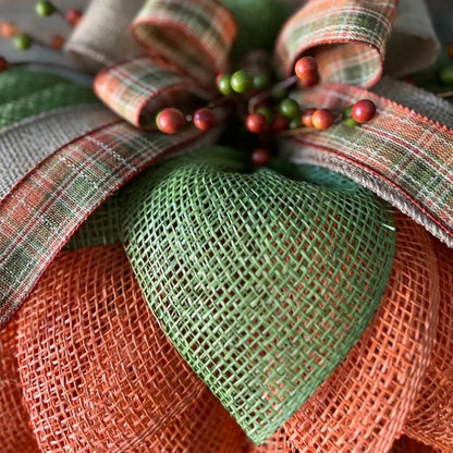 🔥 🍁Handmade Fall Pumpkin Wreath🎃