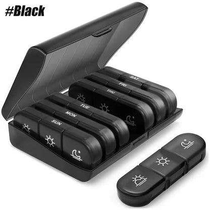 Portable Travel Pill Organizer,7-Day Pill Box