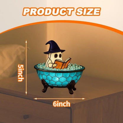 3D Physical Ghost Bubble Bath Lamp, Halloween Ghost Night Light, Cute LED Lamp for Bathroom Decor
