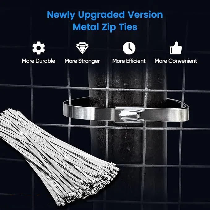 🔩304 Stainless Steel Cable Ties: Heavy-Duty, Secure & Weatherproof for Industrial & Outdoor Use