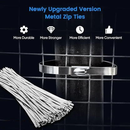 🔩304 Stainless Steel Cable Ties: Heavy-Duty, Secure & Weatherproof for Industrial & Outdoor Use