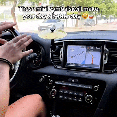 🎁Mini Cymbal Car Air Vent Ornament – Unique Swinging Dashboard Decoration