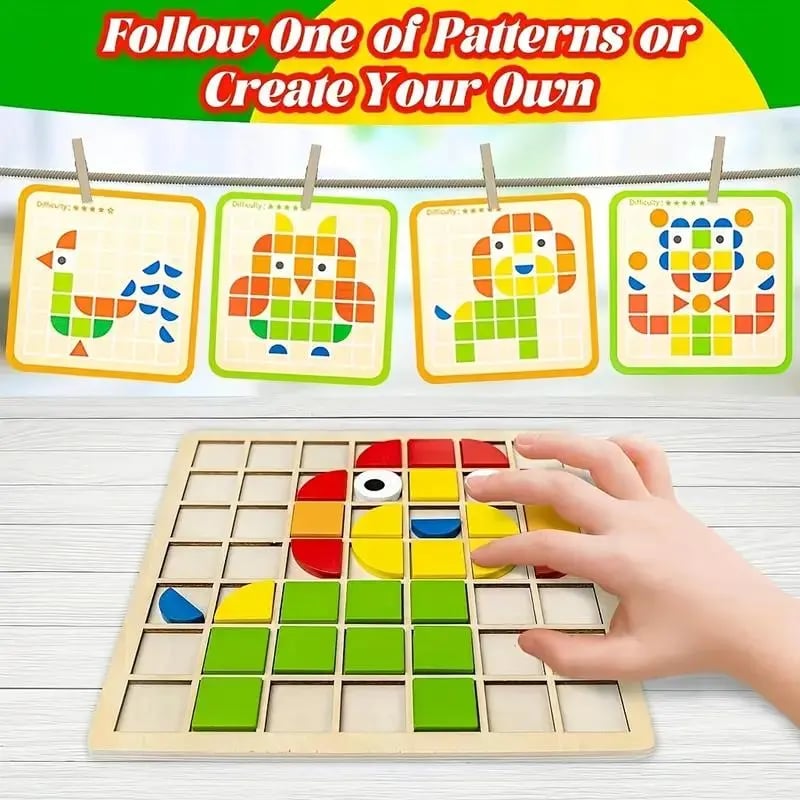 🔥Colorful Wooden 3D Animal Puzzle Toy