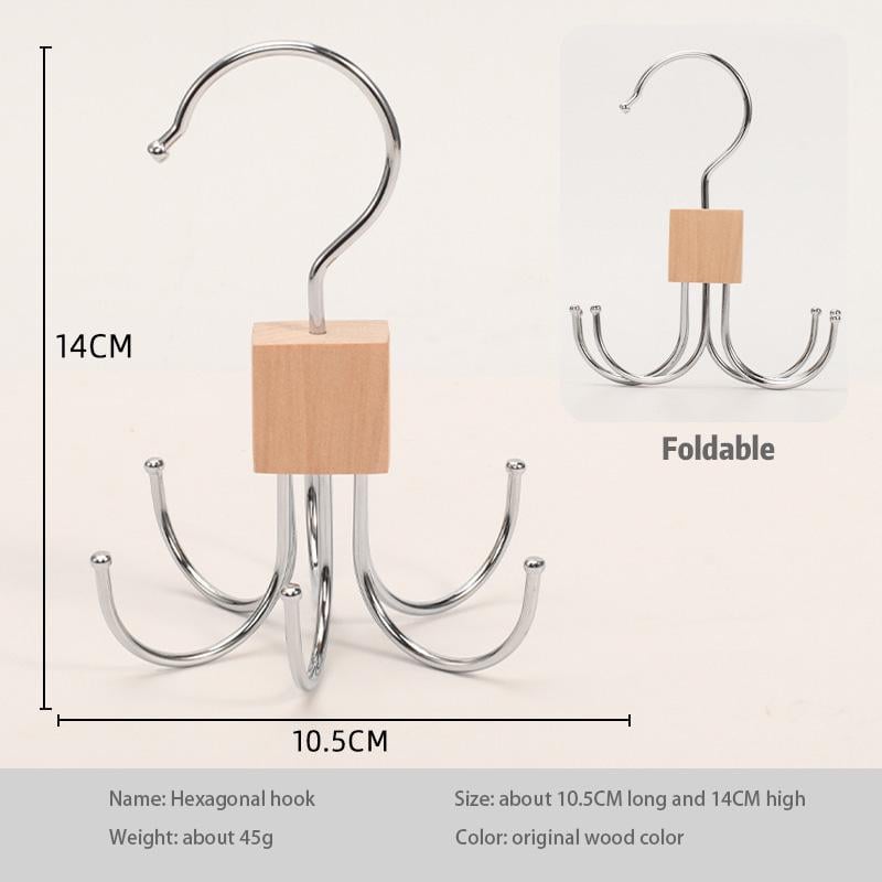 🏆Flash Sale⚡ 50K+ SOLD! Almo360° Rotating 6-Claw Multi-Function Hook – Space-Saving Hanger for Clothes, Hats, Scarves, Belts & More
