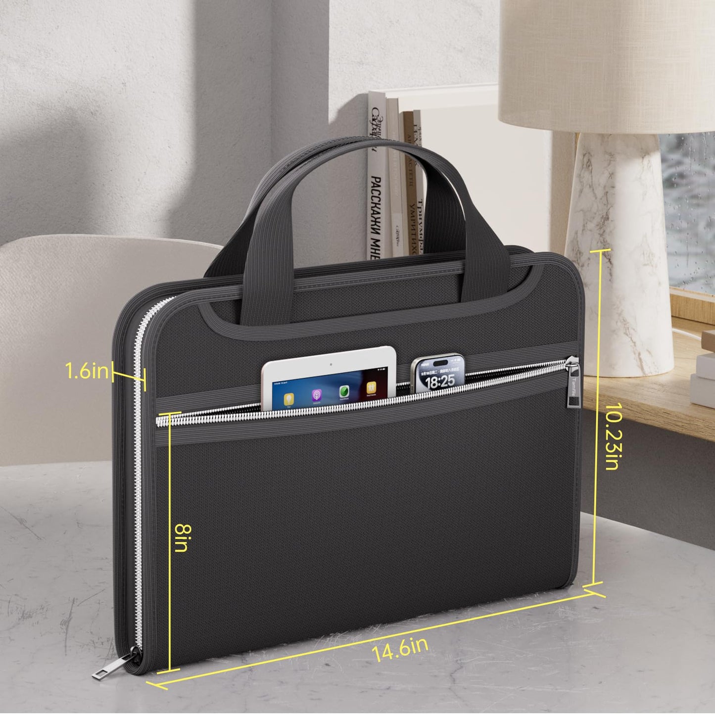 Fireproof Accordion File Organizer with Handle
