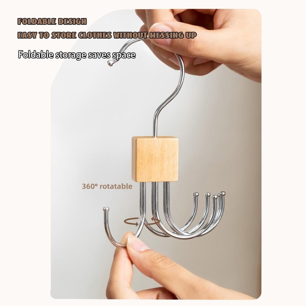 🏆Flash Sale⚡ 50K+ SOLD! Almo360° Rotating 6-Claw Multi-Function Hook – Space-Saving Hanger for Clothes, Hats, Scarves, Belts & More