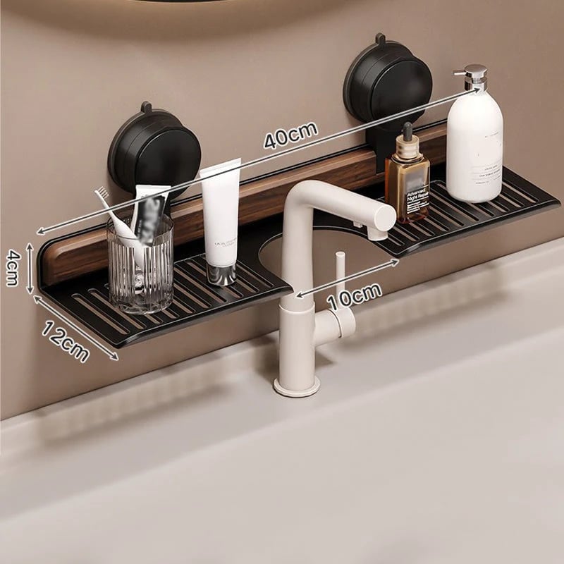 🔥 Bestsellers Recommended – The Furniture Hits of 2025🔥 Walnut Suction Cup Bathroom Shelf