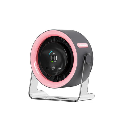 Coolhill fan Desktop Fan, Turbo Table Fan for office, 100-Speed Digital Display, Low Noise,Rechargeable Battery