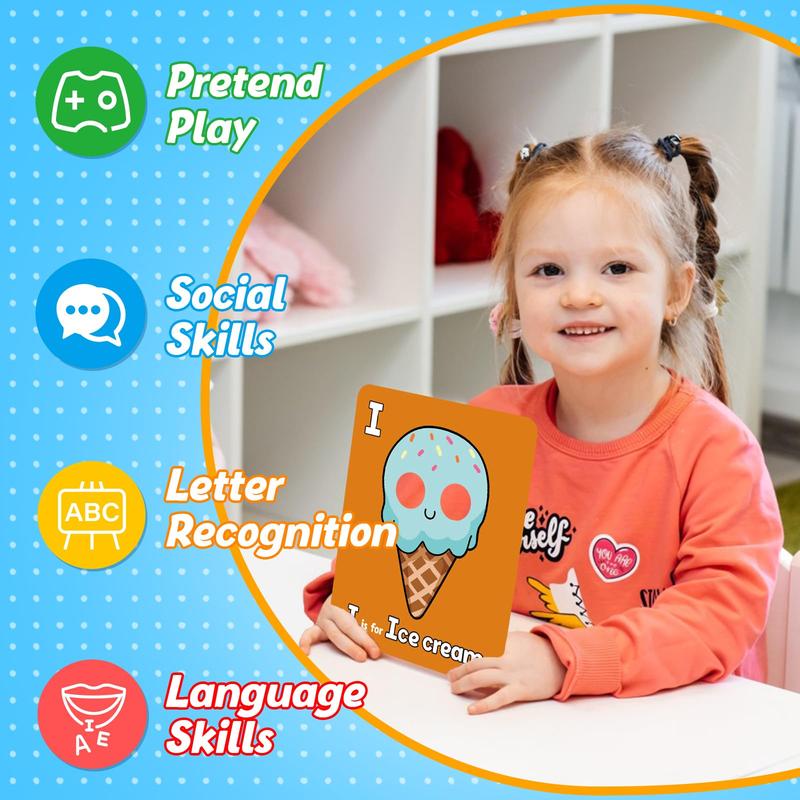 ✨Buy 2 Get Free Shipping🔥26 Pcs Alphabet ABC Flash Cards with Animal Masks