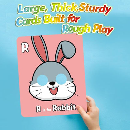 ✨Buy 2 Get Free Shipping🔥26 Pcs Alphabet ABC Flash Cards with Animal Masks