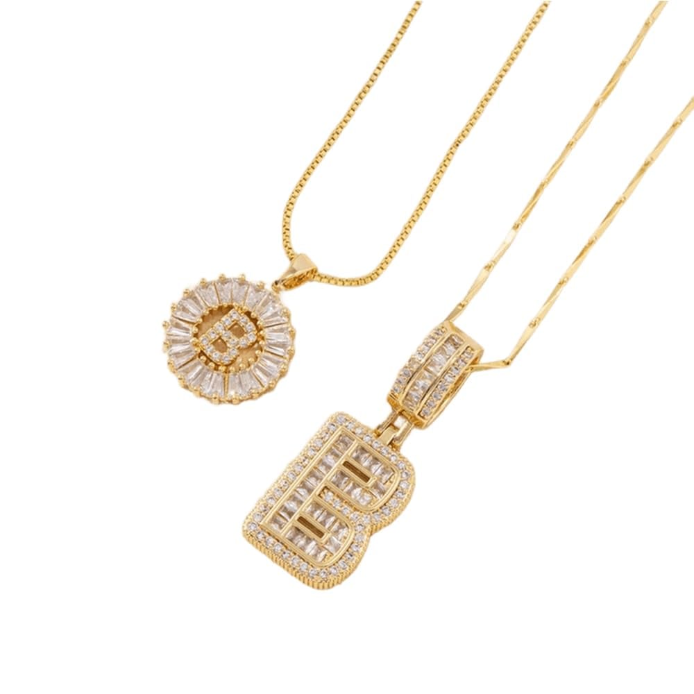 49% OFF 🔥Initial Letter Pendant Necklaces - 2 Pack