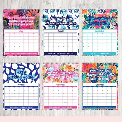2026 Funny Sweary Mental Health Wall Calendar