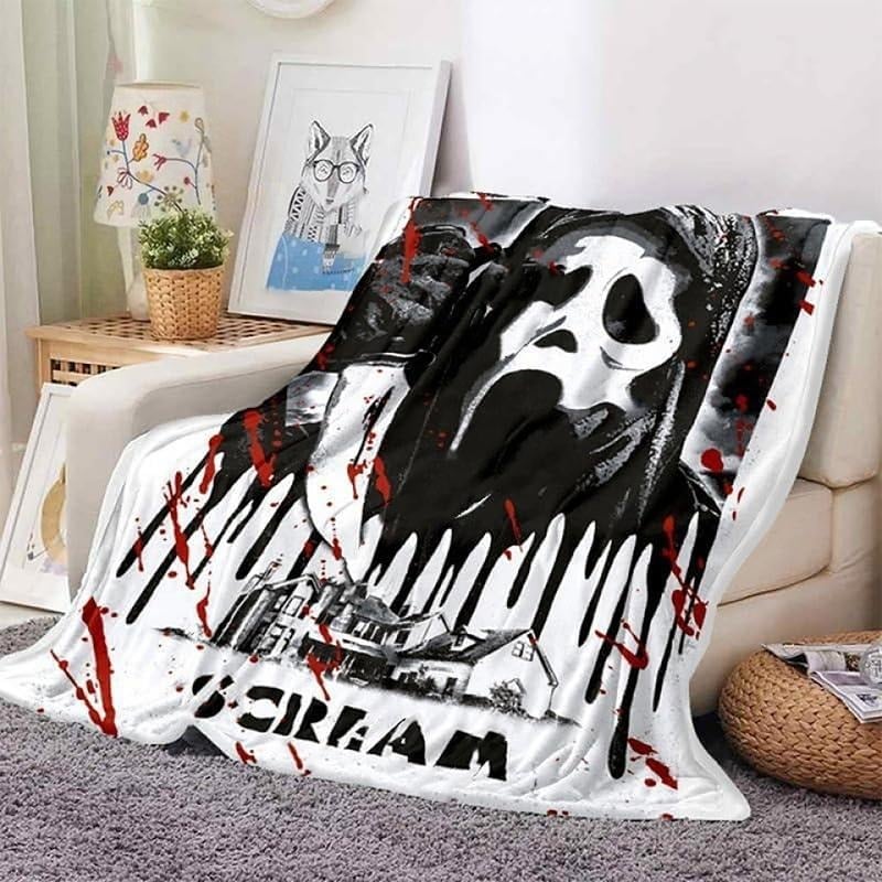 Horror Blanket Movie Ghost Throw Blanket for All Season