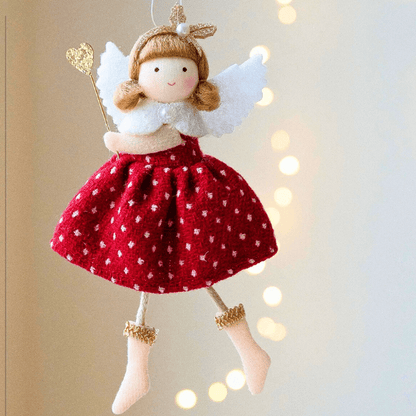 Handmade Angel with Round Hat & Handmade Angel with Checkered Skirt