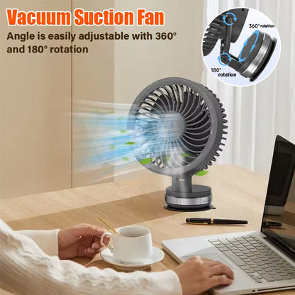 🔥2025 Upgraded Rechargeable Suction Cup Fan
