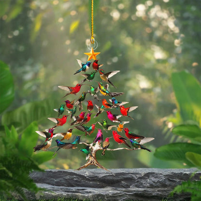 🔥🐦🎄Hummingbird Christmas 2D Acrylic Ornament