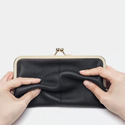 💥Premium Genuine Leather Long Wallet – ✨Timeless Elegance, Unbeatable Price💕