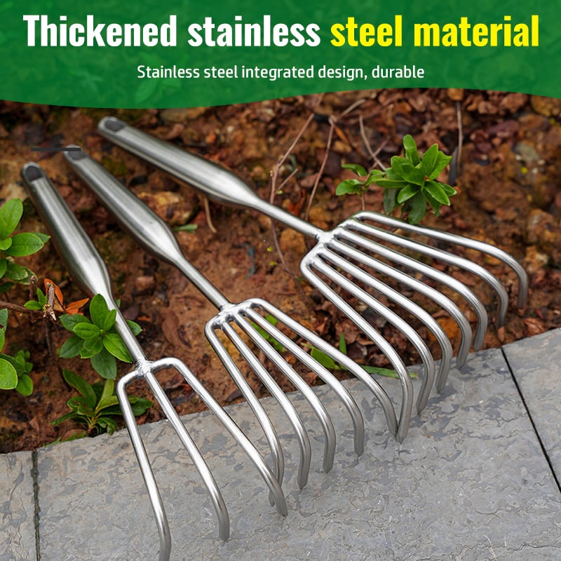 Multifunctional Stainless Steel Garden Planting Rake